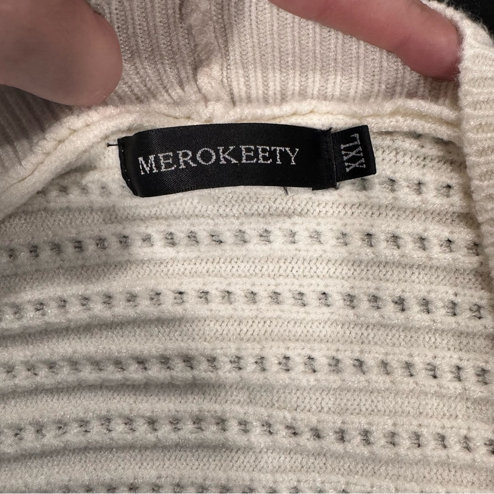 Cream Open-Front Cardigan - Picture 7 of 8